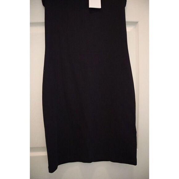 Helmut Lang J04HW608 Women's Sz Medium Ink Blue Neck Drape Jersey Dress - Picture 3 of 13